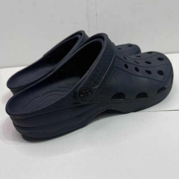 L.L.Bean Mens Size M 10 Navy Clogs with sport strap Made In China - Picture 5 of 8